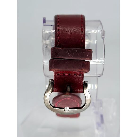 Vintage ECCLISSI Sterling Silver Watch with Maroon Leather Strap main image 5